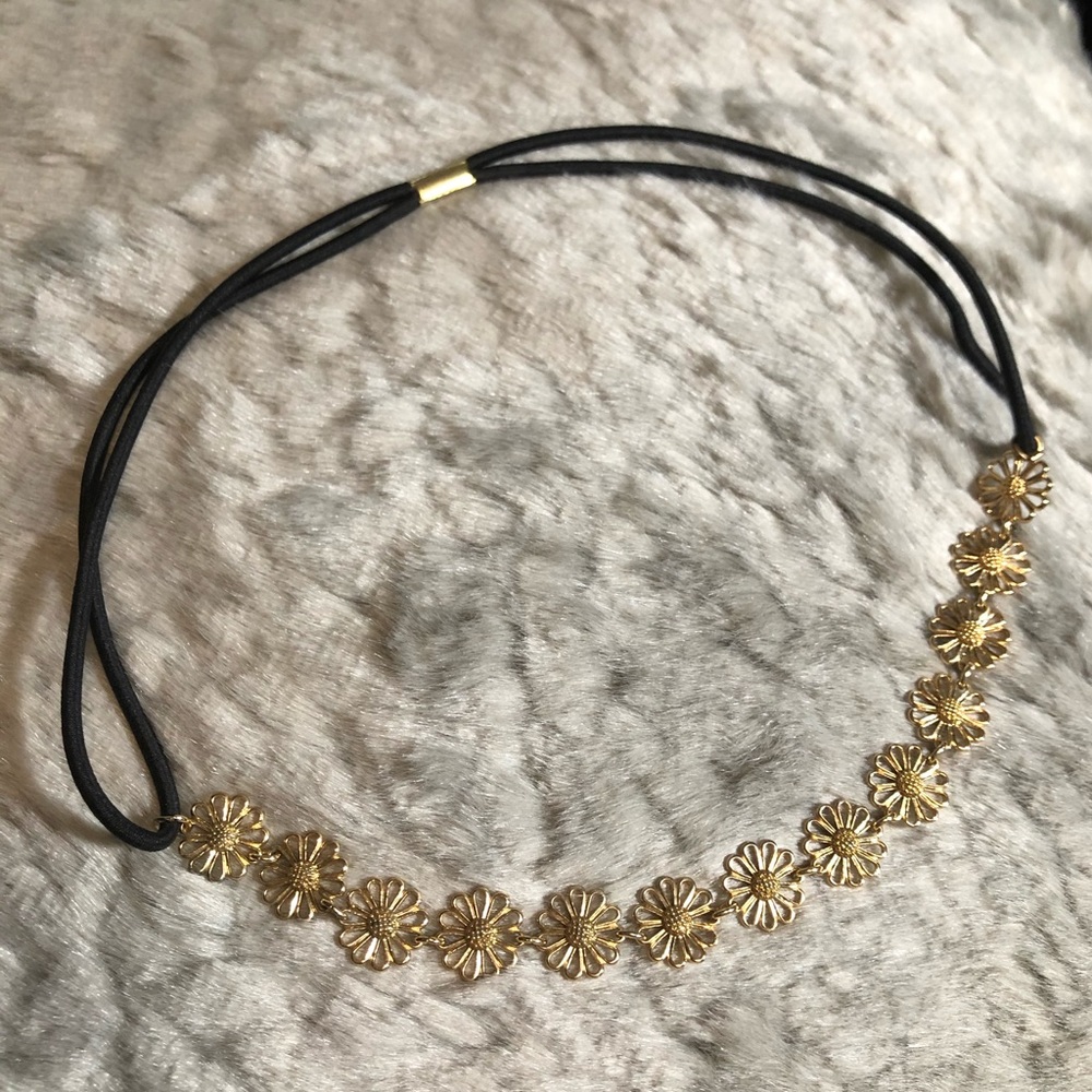 Nina Gold Flower Headband